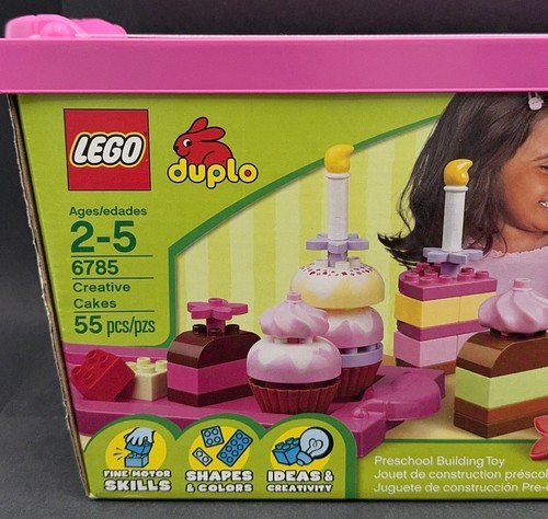 NOS NEW LEGO DUPLO 6785 BIRTHDAY PARTY PLAYSET PINK TUB SET CAKES TRAY CUPCAKE - Picture 2 of 8