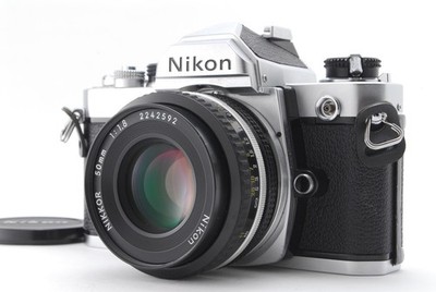 【C6081】Nikon FM+Nikon Ai-s 50mm F/1.8 Nikon FM SLR Camera Silver with Ai-S 50mm f/1.8 