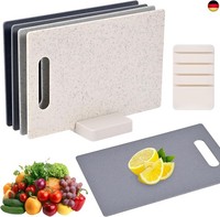 4Er-Set Schneidebretter Mit Sockel, Doppelseitige Kunststoff-Schneidebretter,