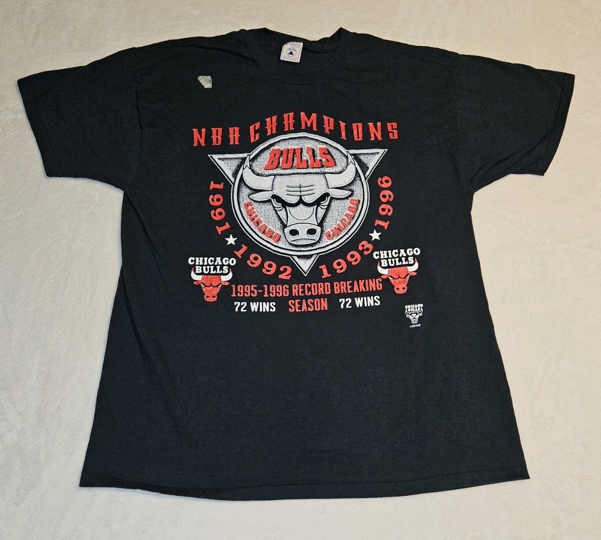 1996 NBA BULLS チャンピオン Tシャツ XL RARE T NEW VTG XL 90's NBA Chicago Bulls Champions 1996 NBA