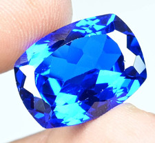 Natural Stunning Lustrous Blue Tanzanite 19.25Ct Certified Cushion Rare Gemstone
