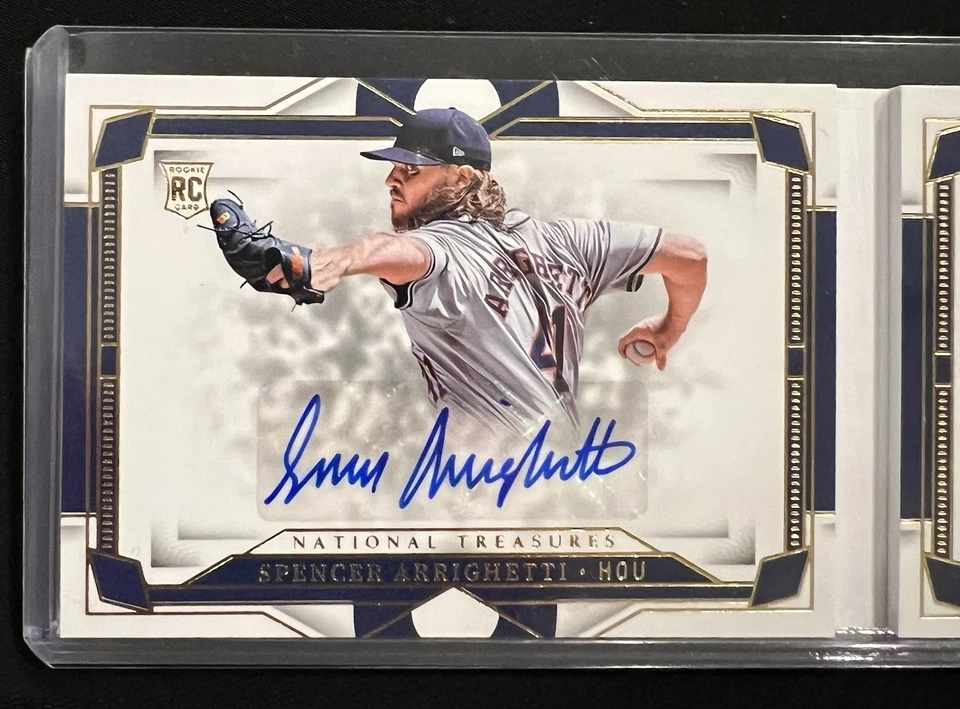 2024 National Treasures Spencer Arrighetti Jumbo Patch Auto RC 32/35 Astros - Image 2 of 4