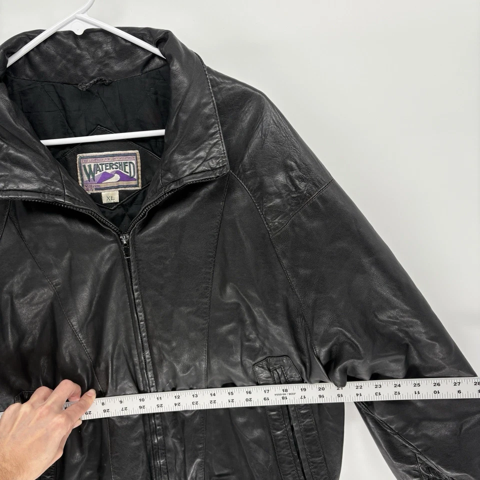 Chaqueta Bomber De Colección Años 80 90 Cuenca William Barry Piel de Cordero Cuero Para Hombre XL Foto 4 de 4