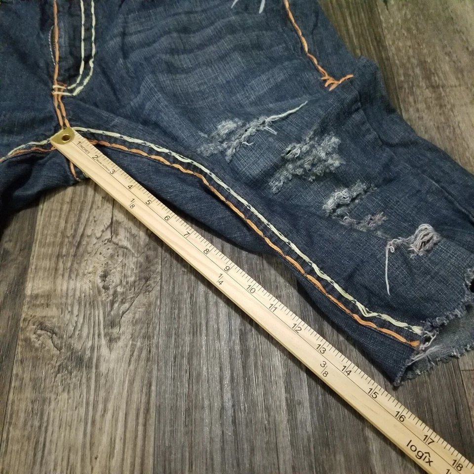 Laguna Beach Jean Co (botones de calavera) TALLA 40x15 corte de mezclilla para hombre Y2k Foto 4 de 4