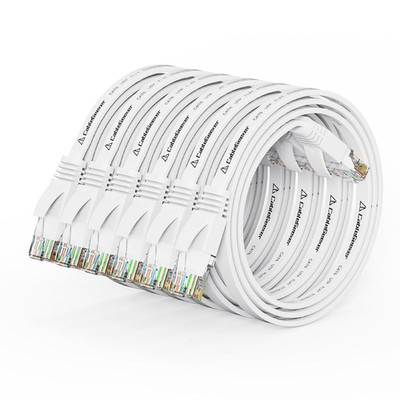 Cat 6 Ethernet Cable 1Ft (6 Pack) (At a Cat5E Price but Higher Bandwidth) Flat I