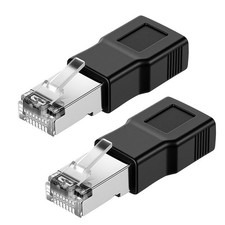 2 PCS Black USB to RJ45 Ethernet Adapter Female Converter Modem Printer