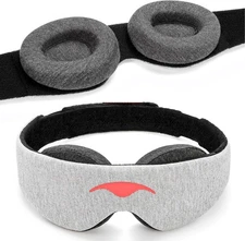 Manta Sleep Mask - 100% Light Blocking, Adjustable Sleeping Mask with Detachable