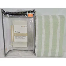 Ellis Be Artistic Curtain 85" Rod Pocket/Back Tab Soft Green Painted Stripe