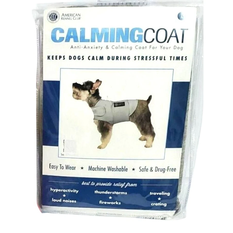 Abrigo Calmante para Perros American Kennel Club Anti Ansiedad y Alivio del Estrés Gris L Foto 4 de 4