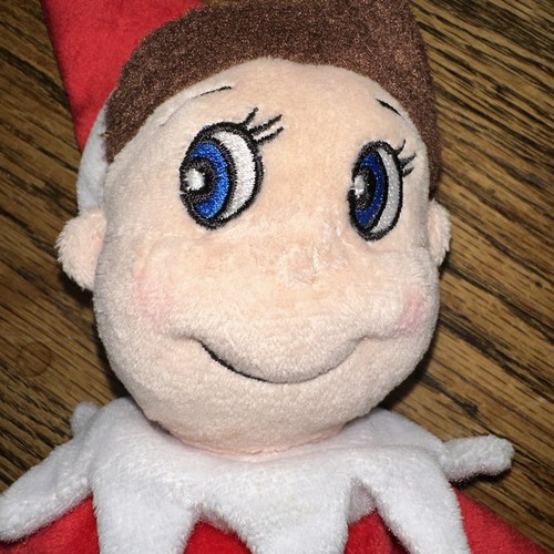 Elf On The Shelf Girl Plush Christmas Doll White Snowflake Skirt Blue Eyes 13" - Picture 2 of 4