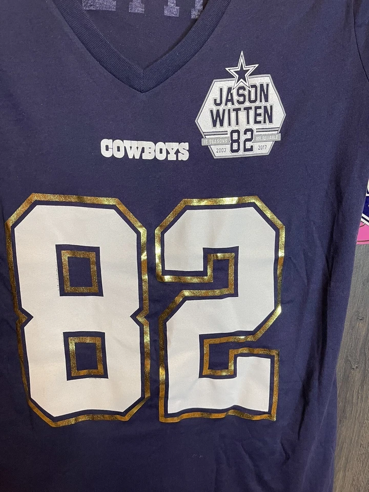 Camisa Manga Corta Dallas Cowboys Su Estilo NFL Jason Witten Talla Adulto Pequeña Foto 2 de 4