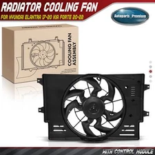 New Radiator and Condenser Fan Assembly for Hyundai Elantra Kia Forte w/ 3 Pins
