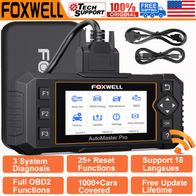 FOXWELL OBD2 Scanner Bluetooth ABS SRS System Bidirectional Scan OIL TPMS Reset