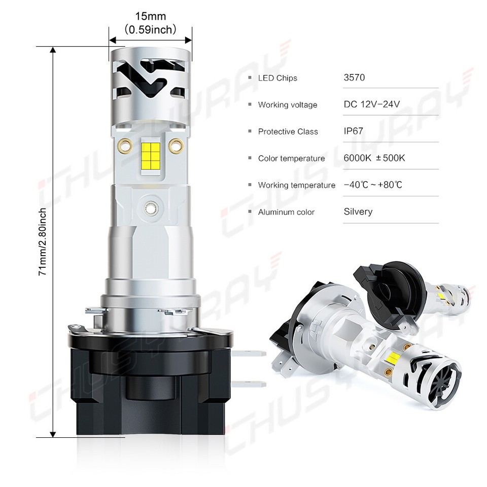 H11B LED Headlight Bulbs LOW BEAM 6000K Hyper White For Kia Optima 2007 ...