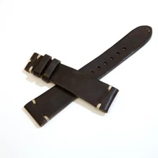 19mm Brown leather Watch Strap for Rolex / Patek Philippe / Cartier