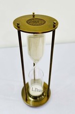 White Sand Timer  Hour Glass  Sand glass  Sand Clock 5 Minutes Brass Hourglas