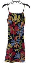 Casual Corner Petite Colorful Strappy Slip Sundress Lined Size 2P