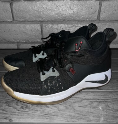NIKE Air Zoom Paul George PG 2 TAURUS Black Solar Red Basketball Shoes