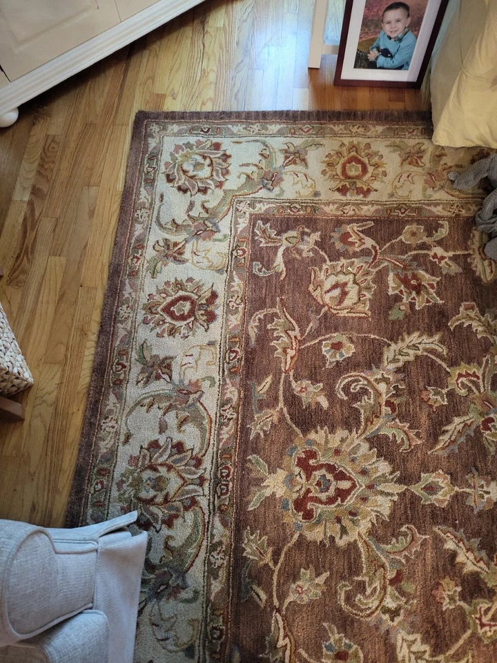 Alfombra Nourison acolchada a mano Jaipur marrón rectangular 8x 11 ja23 Foto 4 de 4