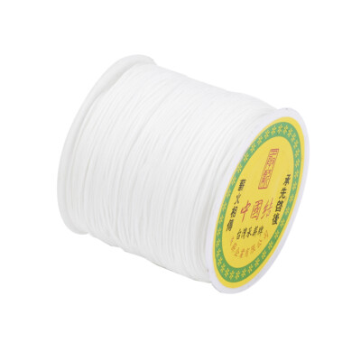 1 Rolle Weiß Nylon Auffädeln Schnur Knüpfen Kordel Makramee Faden für Armband