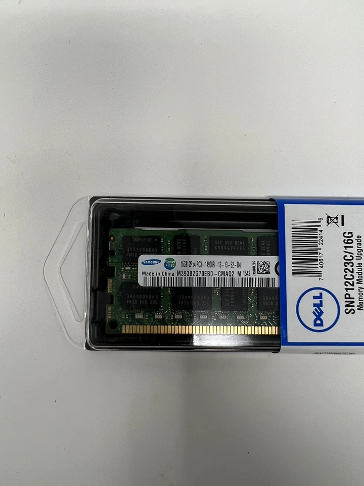 Samsung 16GB 2Rx4 PC3-14900R M393B2G70EB0-CMAQ2 Dell SNP12C23C/16G DDR3 RAM ECC - Image 3 of 4