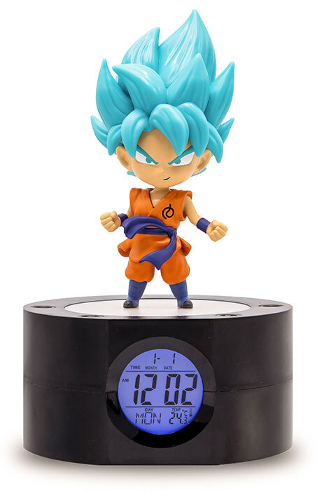 Dragon Ball Super Goku Figure Lampada Sveglia Desktop Light Lamp w/ Alarm Clock