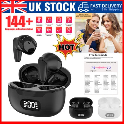 Translator Ear buds 144 Languages Real Time Online OffLine Translation Earphones