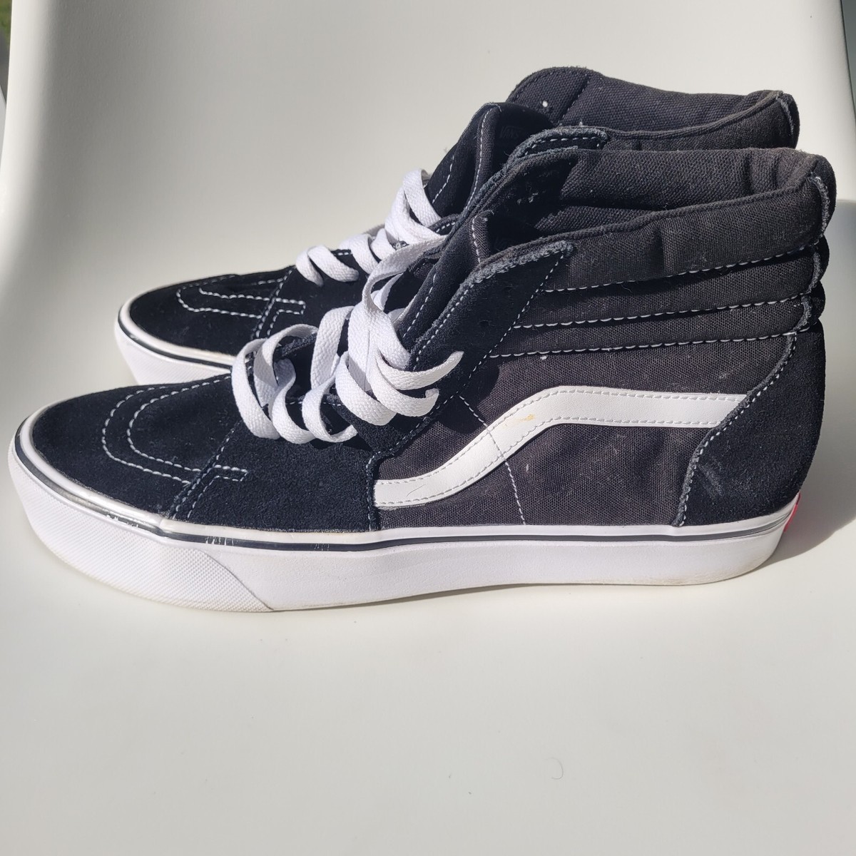 Vans 500383 Off The Wall Suede Canvas Hi Top Sneakers Black