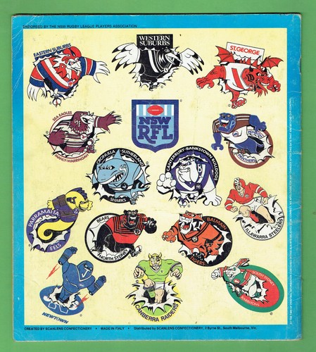 #T49. SET 1983 SCANLENS RUGBY LEAGUE STICKERS & ALBUM - Picture 2 of 5