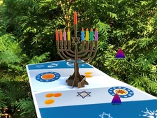 3D Pop Up Greeting Card Hanukkah Lighting Menorah Jewish Festival Holidays Gift
