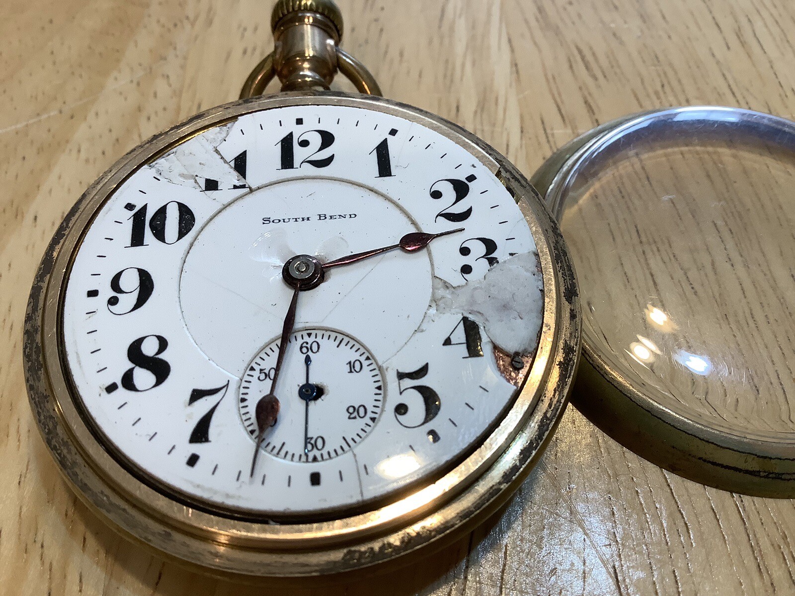 Vintage South Bend Pocket Watch for Restoration or Parts 2” eBay