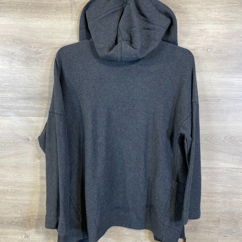 Lauren Ralph Lauren Womens Hooded Cardigan Gray Size Large Open Front