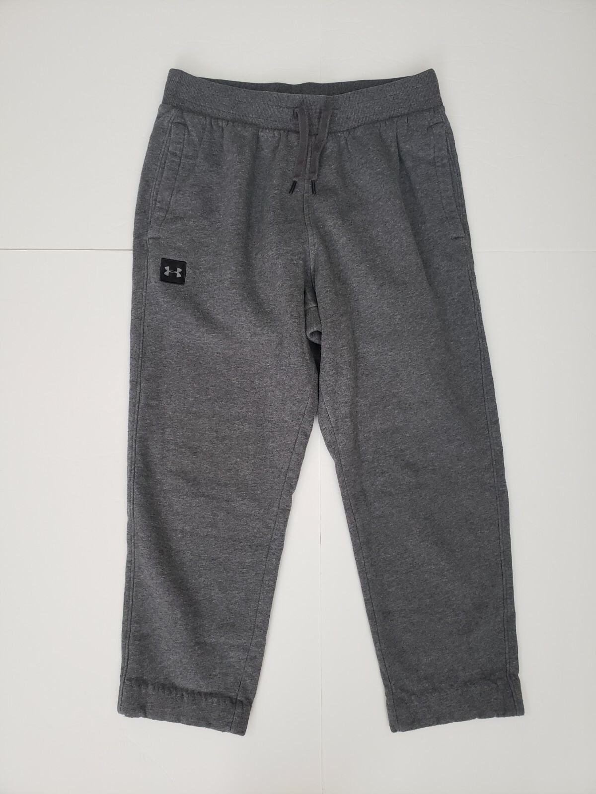 Under Armour Men's Gray Sweatpants Fleece Joggers Sz Large Cotton Blend