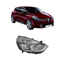 Faro DX per RENAULT Clio dal 2012 Con Motore Parab. NERA (Bordo Interno CROMATO)