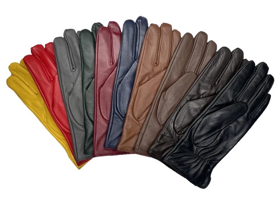 Womens Genuine Nappa Sheepskin Leather Lined Gloves  (Cinched Wrist) - Image 2 of 4