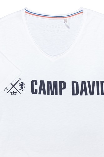 Camp David T Shirt Kurzarm Herren Baumwolle V Ausschnitt Logo - Picture 13 of 13