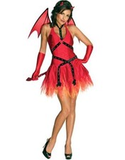 Devilish Devil Woman Sweet Sensations Halloween Costume Adult Size Large 12-14