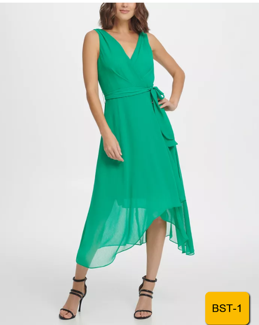 dkny belted dress