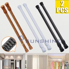 Heavy-Duty Steel Tension Curtain Rod Spring Load Adjustable Curtain Pole 23"-43"