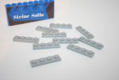 Lego (c) 10x 1x4 Platte - 3710 - hellgrau - light bluish gray - Star Wars -