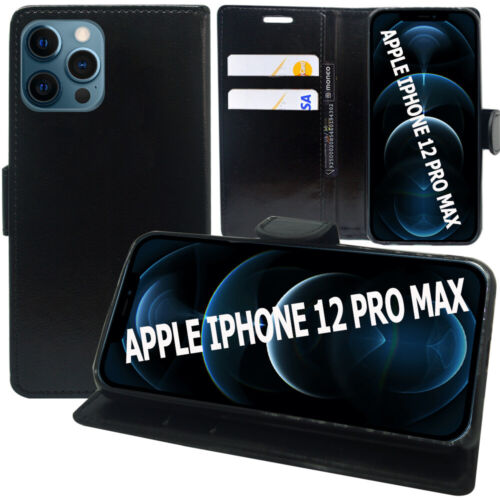 Étui Housse Portefeuille En Cuir Antichoc Apple iPhone 12 Pro Max 6.7" A2411 - Photo 1/11