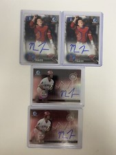 (4) Matt Thaiss 2016 Bowman Draft Chrome Auto /99 Angels