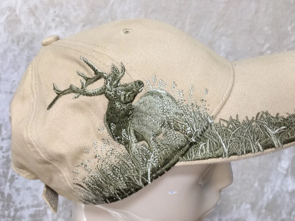 Gorra Dri-Duck Traders Serie Vida Silvestre Bordada Toro Alce Correa Nueva con Etiquetas Foto 2 de 4