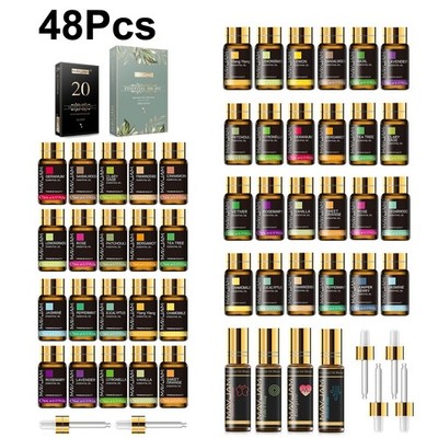 MAYJAM Ätherische Öle Set 48Pcs Aromatherapie Duftöl für Diffusor Luftbefeuchter