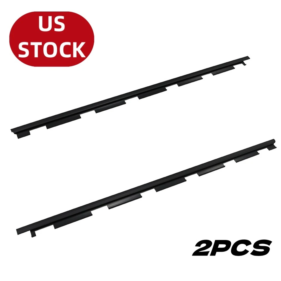 For 88-99 Chevy GMC Pickup Truck Outer Front 2pcs Set Window Sweep Weatherstrip Foto 2 de 4