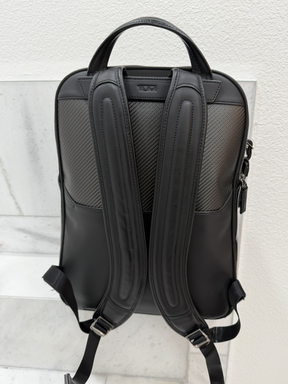RARE Tumi Carbon Fiber CFX  Backpack Leather Black image 4