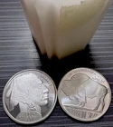 Roll (20)  999 Fine 1 Oz Buffalo Round Silver Coins.