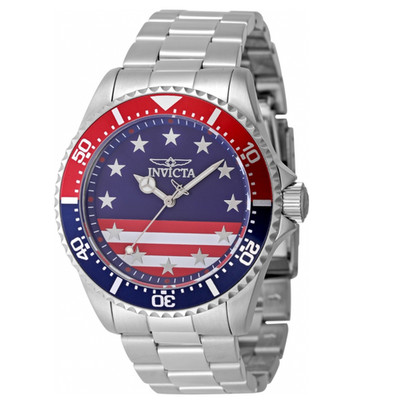 Invicta Pro Diver Stars and Stripes Men's 43mm USA Flag Quartz Watch 48942