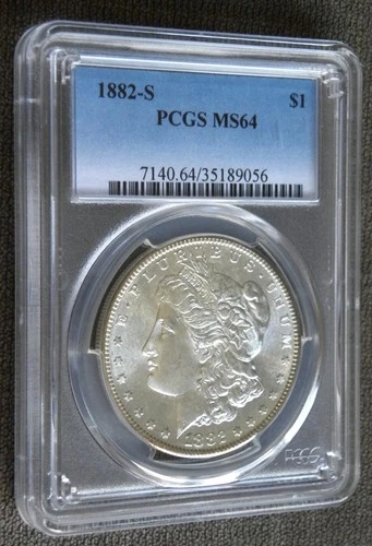 1882 S MORGAN SILVER DOLLAR ~ PCGS MS64 ~ ~BRIGHT AND SHINY