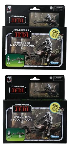 Lot of (2) Kenner Star Wars Vintage Collection Speeder Bike/Scout Trooper